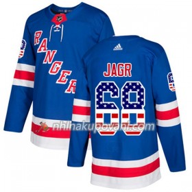 New York Rangers Dresy Jaromir Jagr 68 2017-2018 USA Flag Fashion Modrá Adidas Authentic - Pánské